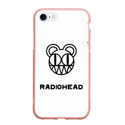 Чехол iPhone 7/8 матовый Radiohead, цвет: 3D-светло-розовый