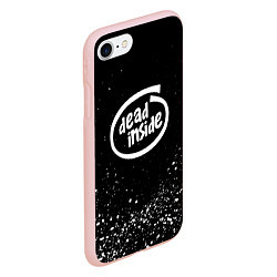 Чехол iPhone 7/8 матовый DEAD INSIDE, цвет: 3D-светло-розовый — фото 2