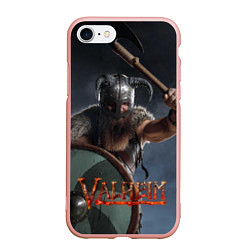 Чехол iPhone 7/8 матовый Viking Valheim, цвет: 3D-светло-розовый