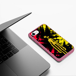 Чехол iPhone 7/8 матовый СИРЕНОГОЛОВЫЙ, цвет: 3D-малиновый — фото 2