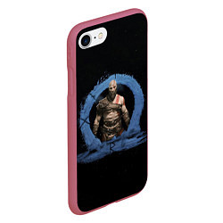 Чехол iPhone 7/8 матовый God of war Ragnarok, цвет: 3D-малиновый — фото 2