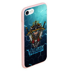 Чехол iPhone 7/8 матовый Valheim Neon Samurai, цвет: 3D-светло-розовый — фото 2