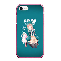 Чехол iPhone 7/8 матовый Чиаки Нанами Danganronpa 2, цвет: 3D-малиновый