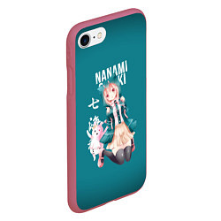 Чехол iPhone 7/8 матовый Чиаки Нанами Danganronpa 2, цвет: 3D-малиновый — фото 2