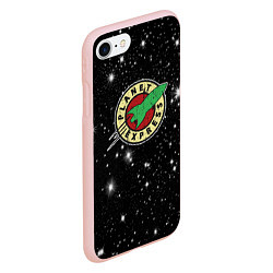 Чехол iPhone 7/8 матовый Межпланетный Экспресс Футурама, цвет: 3D-светло-розовый — фото 2