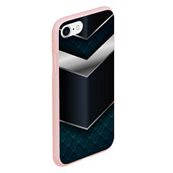 Чехол iPhone 7/8 матовый 3D dark metal, цвет: 3D-светло-розовый — фото 2