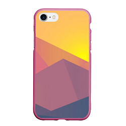 Чехол iPhone 7/8 матовый Векторный Египед, цвет: 3D-малиновый