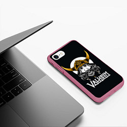 Чехол iPhone 7/8 матовый Valheim Viking, цвет: 3D-малиновый — фото 2
