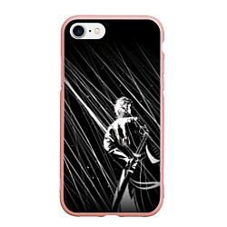 Чехол iPhone 7/8 матовый Вирджил под дождём, цвет: 3D-светло-розовый