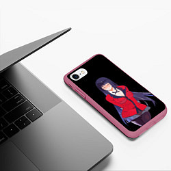 Чехол iPhone 7/8 матовый Jabami Yumeko Kakegurui, цвет: 3D-малиновый — фото 2