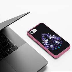Чехол iPhone 7/8 матовый Сон Гоку, цвет: 3D-малиновый — фото 2