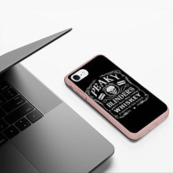Чехол iPhone 7/8 матовый Острые Козырьки Whiskey, цвет: 3D-светло-розовый — фото 2