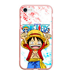 Чехол iPhone 7/8 матовый ONE PIECE ВАН ПИС GLITCH