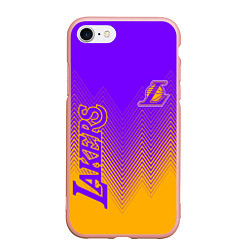 Чехол iPhone 7/8 матовый LOS ANGELES LAKERS ЛЕЙКЕРС