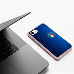 Чехол iPhone 7/8 матовый Сборная Италии, цвет: 3D-светло-розовый — фото 2