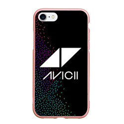 Чехол iPhone 7/8 матовый AVICII RAIBOW STYLE, цвет: 3D-светло-розовый