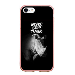 Чехол iPhone 7/8 матовый Nnever stop trying