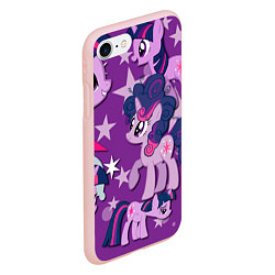 Чехол iPhone 7/8 матовый Twilight Sparkle, цвет: 3D-светло-розовый — фото 2