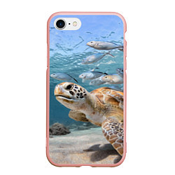 Чехол iPhone 7/8 матовый Морская черепаха
