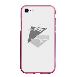 Чехол iPhone 7/8 матовый ПросТой РисуНок, цвет: 3D-малиновый