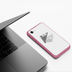 Чехол iPhone 7/8 матовый ПросТой РисуНок, цвет: 3D-малиновый — фото 2