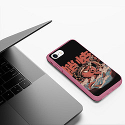 Чехол iPhone 7/8 матовый Monster Takoyaki, цвет: 3D-малиновый — фото 2