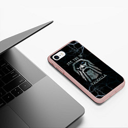 Чехол iPhone 7/8 матовый See you in Valhalla, цвет: 3D-светло-розовый — фото 2