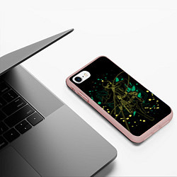 Чехол iPhone 7/8 матовый Атака Титанов, Леви Аккерман, цвет: 3D-светло-розовый — фото 2