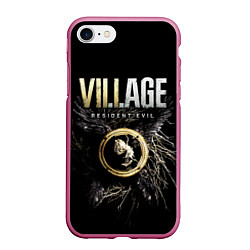 Чехол iPhone 7/8 матовый Resident Evil: Village, цвет: 3D-малиновый