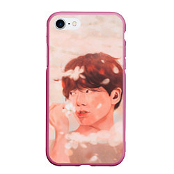 Чехол iPhone 7/8 матовый J-Hope ART, цвет: 3D-малиновый