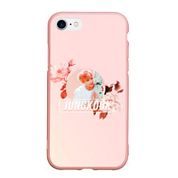 Чехол iPhone 7/8 матовый Чон Чонгук, цвет: 3D-светло-розовый