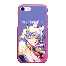 Чехол iPhone 7/8 матовый Nia Gurren Lagann, цвет: 3D-малиновый