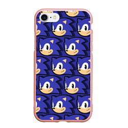 Чехол iPhone 7/8 матовый Sonic pattern, цвет: 3D-светло-розовый