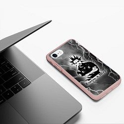 Чехол iPhone 7/8 матовый КОРОЛЬ И ШУТ - ГОРШОК, цвет: 3D-светло-розовый — фото 2