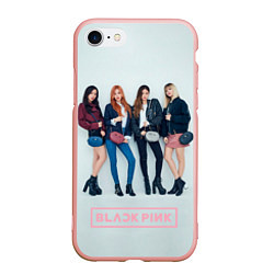 Чехол iPhone 7/8 матовый Blackpink Squad, цвет: 3D-светло-розовый