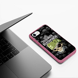 Чехол iPhone 7/8 матовый Five Finger Death Punch 5FDP Z, цвет: 3D-малиновый — фото 2