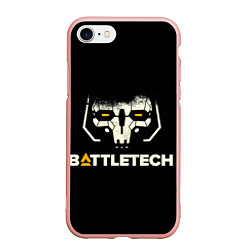 Чехол iPhone 7/8 матовый BATTLETECH, цвет: 3D-светло-розовый