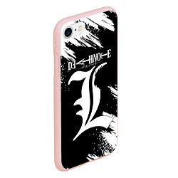 Чехол iPhone 7/8 матовый ЛОГО С ОБРАЗОМ брызги красок, цвет: 3D-светло-розовый — фото 2