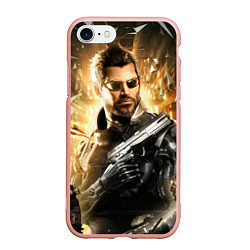 Чехол iPhone 7/8 матовый Adam Jensen, цвет: 3D-светло-розовый