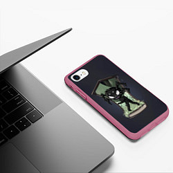 Чехол iPhone 7/8 матовый Webber, цвет: 3D-малиновый — фото 2