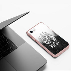 Чехол iPhone 7/8 матовый ВЕЛЕС туманный лес, цвет: 3D-светло-розовый — фото 2