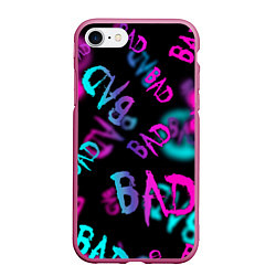 Чехол iPhone 7/8 матовый BAD, цвет: 3D-малиновый