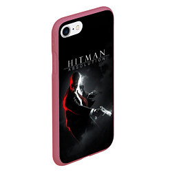 Чехол iPhone 7/8 матовый Hitman Absolution, цвет: 3D-малиновый — фото 2