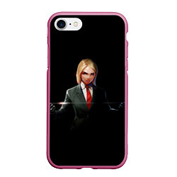 Чехол iPhone 7/8 матовый Hitwoman, цвет: 3D-малиновый