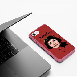 Чехол iPhone 7/8 матовый Amelie art, цвет: 3D-малиновый — фото 2