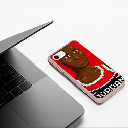 Чехол iPhone 7/8 матовый Retro Jordan, цвет: 3D-светло-розовый — фото 2