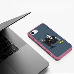 Чехол iPhone 7/8 матовый Clover, цвет: 3D-малиновый — фото 2