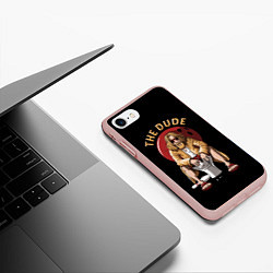 Чехол iPhone 7/8 матовый THE DUDE Big Lebowski, цвет: 3D-светло-розовый — фото 2