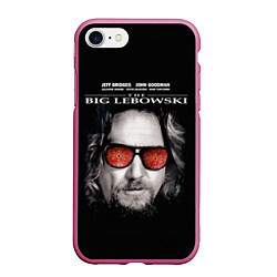 Чехол iPhone 7/8 матовый The Big Lebowski, цвет: 3D-малиновый