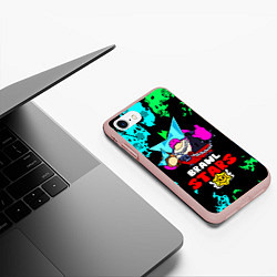 Чехол iPhone 7/8 матовый Плохиш Базз, Buzz Brawl Stars, цвет: 3D-светло-розовый — фото 2